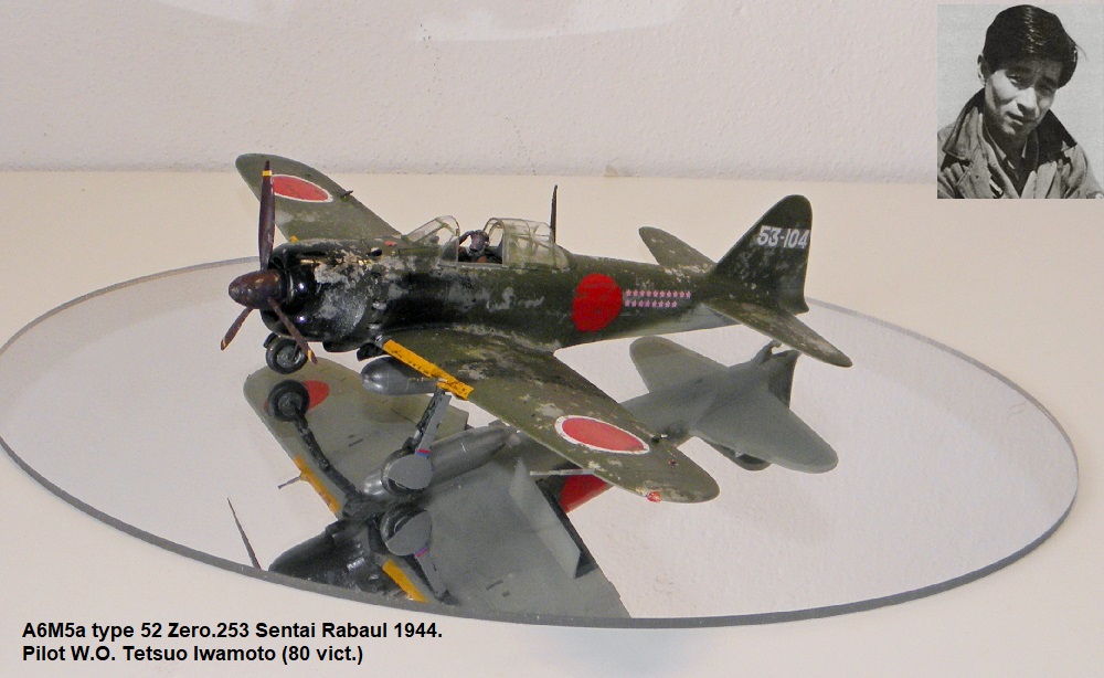 A6M5a type 52 Zero.253 Sentai Rabaul 1944. Pilot W.O. Tetsuo Iwamoto (80 vict.)