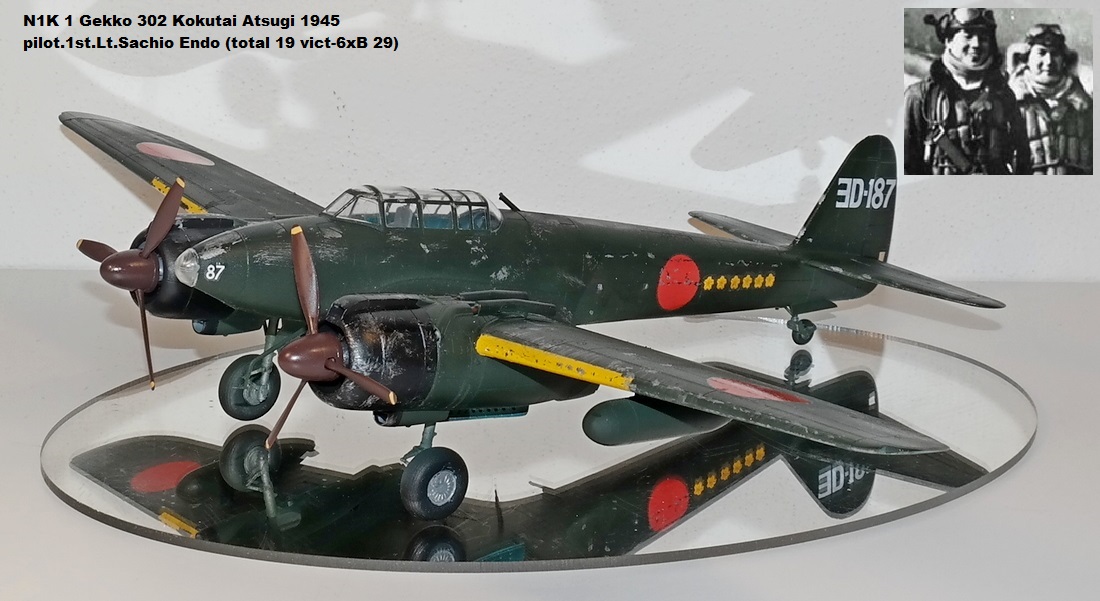 N1K 1 Gekko 302 Kokutai Atsugi 1945 pilot.1st.Lt.Sachio Endo (total 19 vict-6xB 29)
