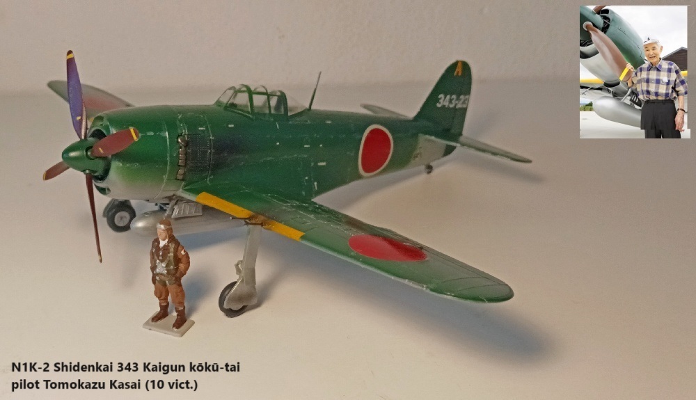 N1K-2 Shidenkai 343 Kaigun kōkū-tai pilot Tomokazu Kasai (10 vict.)