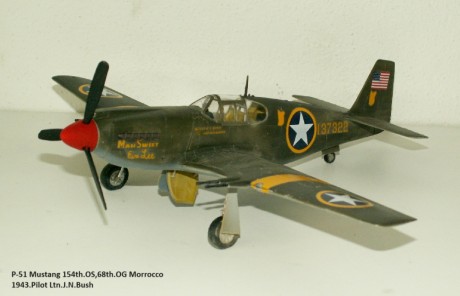 P-51 Mustang 154th.OS,68th.OG Morrocco 1943.Pilot Ltn.J.N.Bush
