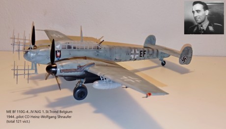 ME Bf 110G-4...IV.NJG 1..St.Trond Belgium 1944...pilot CO Heinz-Wolfgang Shnaufer (total 121 vict.)