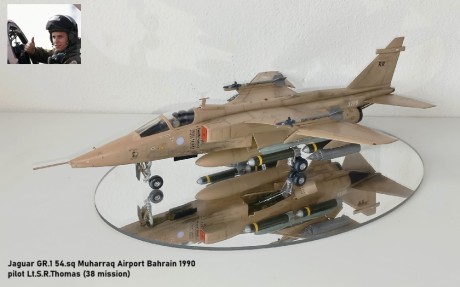 Jaguar GR.1 54.sq Muharraq Airport Bahrain 1990 pilot Lt.S.R.Thomas (38 mission)
