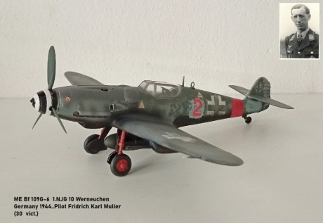 ME Bf 109G-6  1.NJG 10 Werneuchen Germany 1944..Pilot Fridrich Karl Muller (30  vict.)