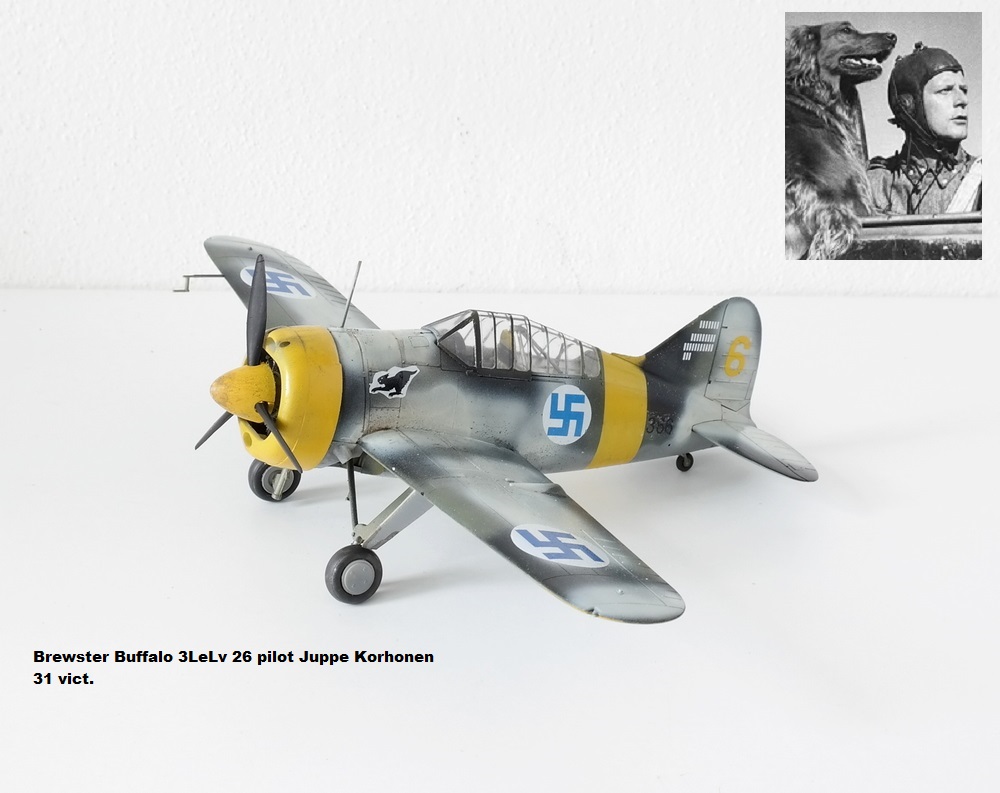 Brewster Buffalo 3LeLv 26 pilot Juppe Korhonen 31 vict.