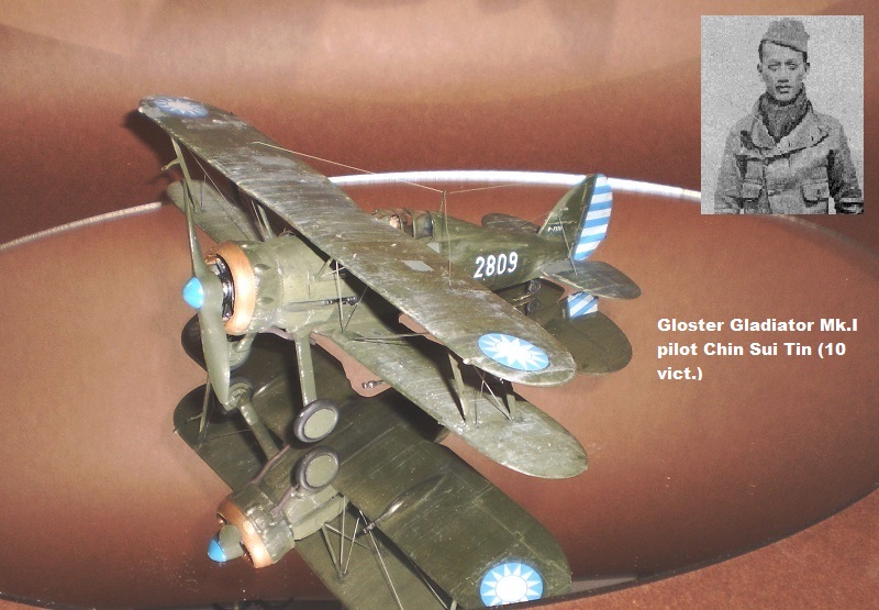 Gloster Gladiator Mk.I pilot Chin Sui Tin (10 vict.)