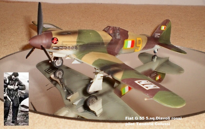 Fiat G 55 5.sq.Diavoli rossi pilot Tenente Colussi