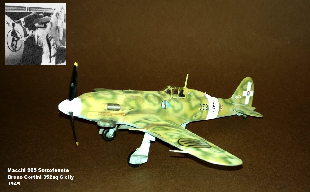 Macchi 205 Sottoteente Bruno Cortini 352sq Sicily 1945
