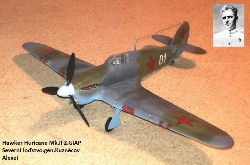 Hawker Huricane Mk.II 2.GiAP Severní loďstvo.gen.Kuzněcov Alexej