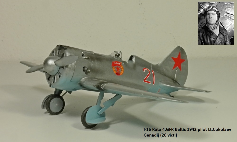 I-16 Rata 4.GFR Baltic 1942 pilot Lt.Cokolaev Genadij (26 vict.)