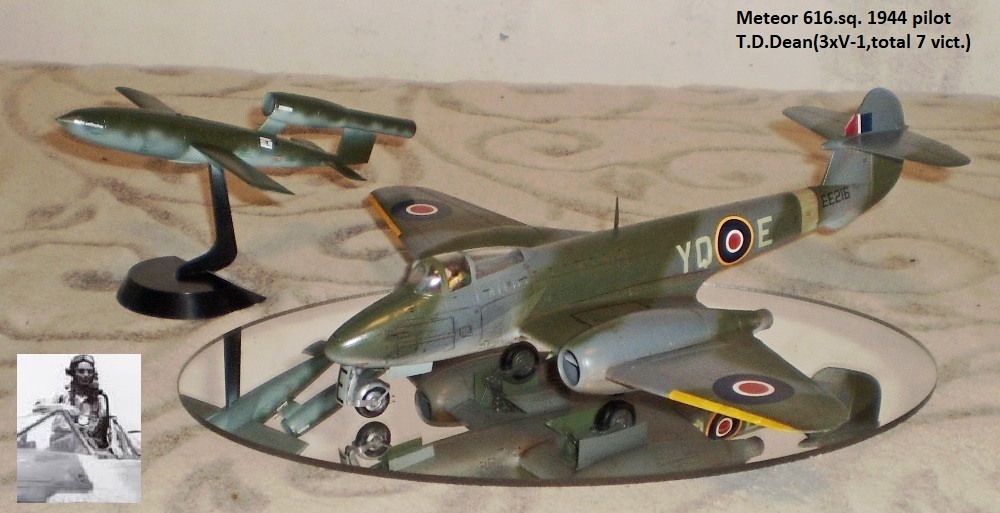 Meteor 616.sq. 1944 pilot T.D.Dean(3xV-1,total 7 vict.)