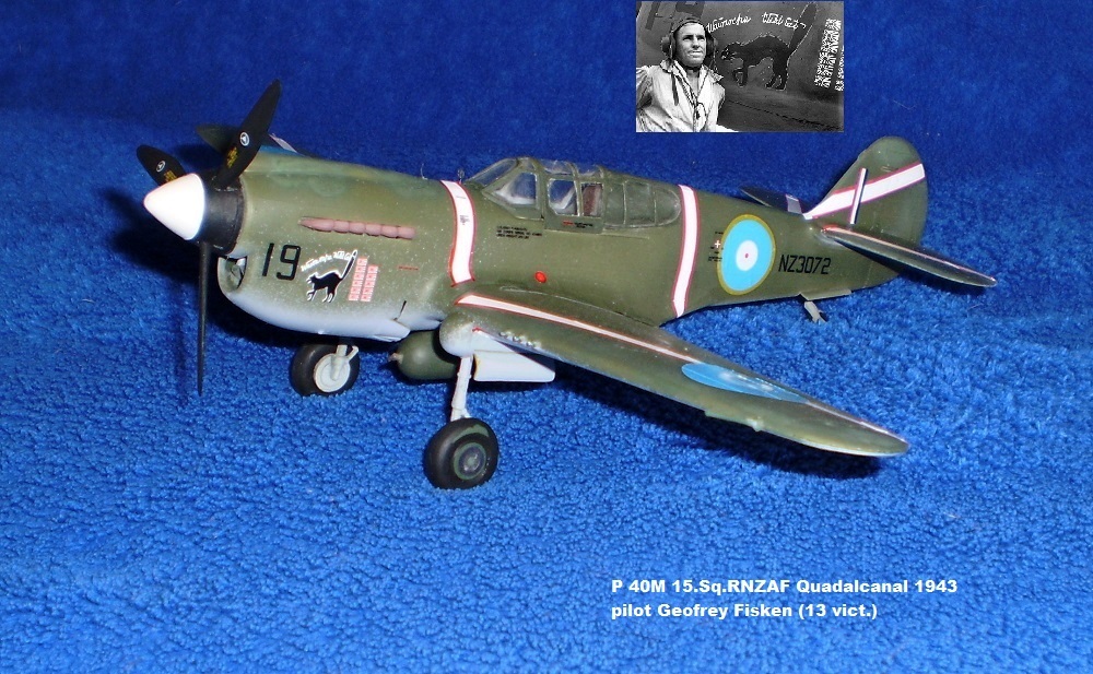 P 40M 15.Sq.RNZAF Quadalcanal 1943 pilot Geofrey Fisken (13 vict.)