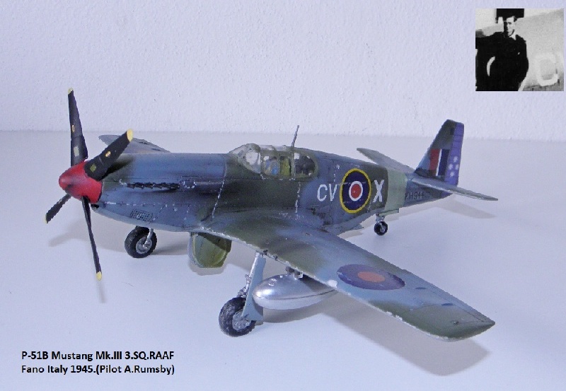 P-51B Mustang Mk.III 3.SQ.RAAF Fano Italy 1945.(Pilot A.Rumsby)