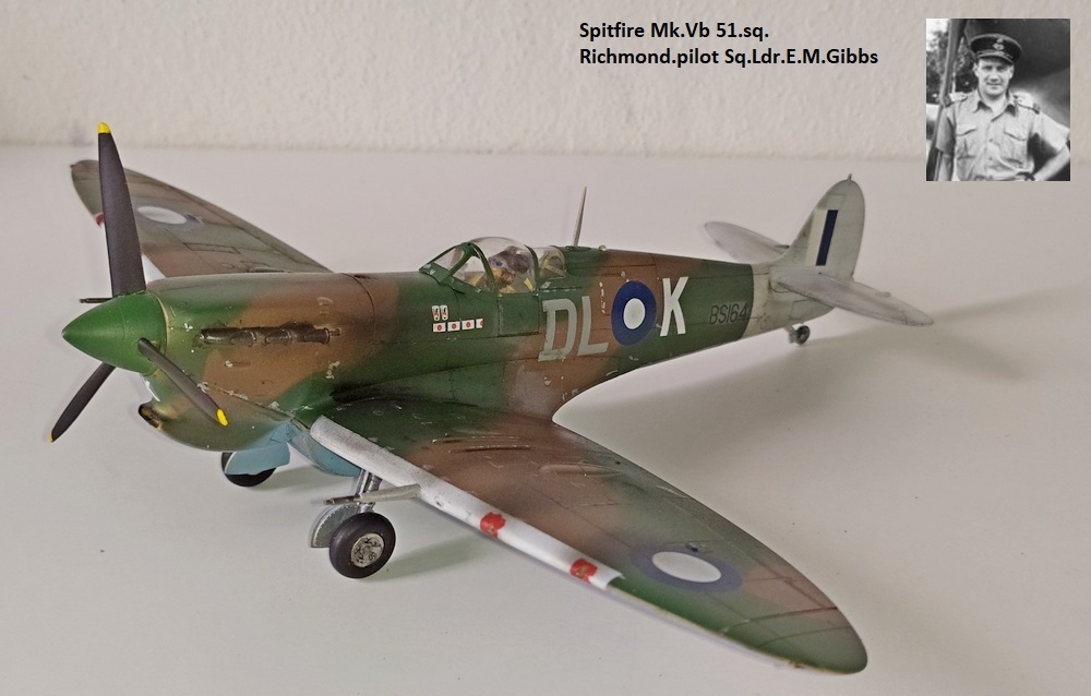 Spitfire Mk.Vb 51.sq. Richmond.pilot Sq.Ldr.E.M.Gibbs (5,5 vict)