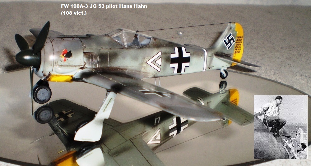 FW 190A-3 JG 53 pilot Hans Hahn (108 vict.)