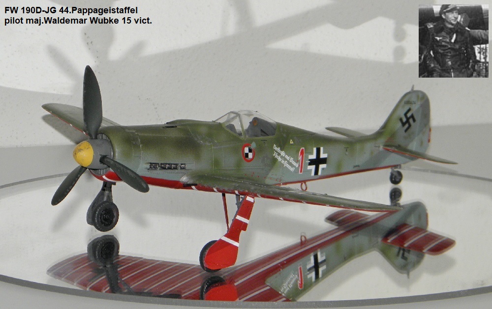 FW 190D-JG 44.Pappageistaffel pilot maj.Waldemar Wubke 15 vict.