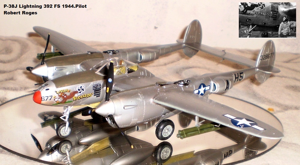 P-38J Lightning 392 FS 1944.Pilot Robert Roges