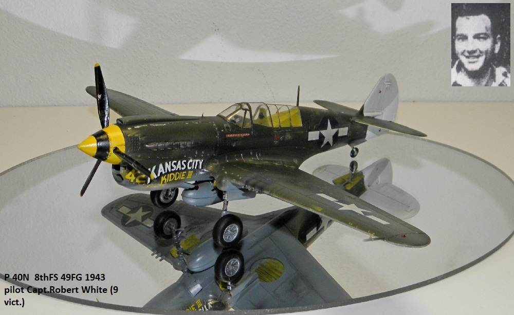 P-40N 8thFS 49FG 1943 pilot Capt.Robert White (9 vict.)