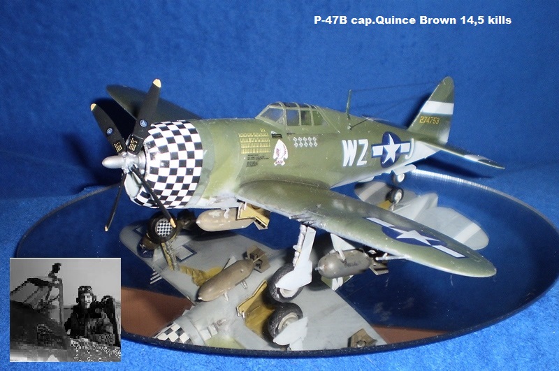 P-47B cap.Quince Brown 14,5 kills