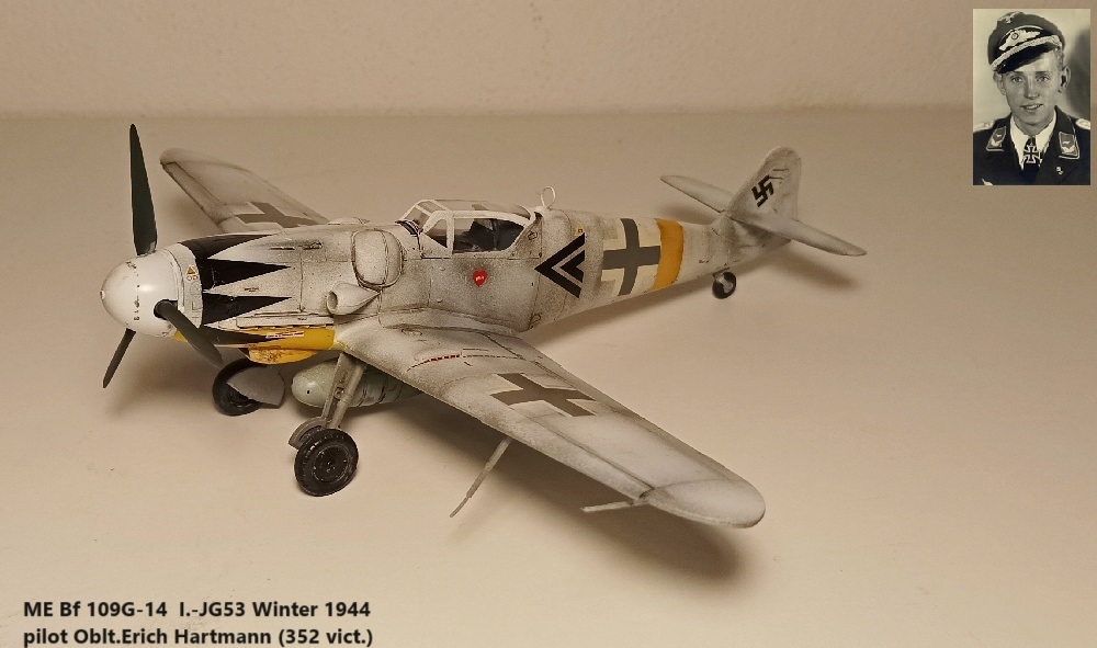 ME Bf 109G-14  I.-JG53 Winter 1944 pilot Oblt.Erich Hartmann (352 vict.)