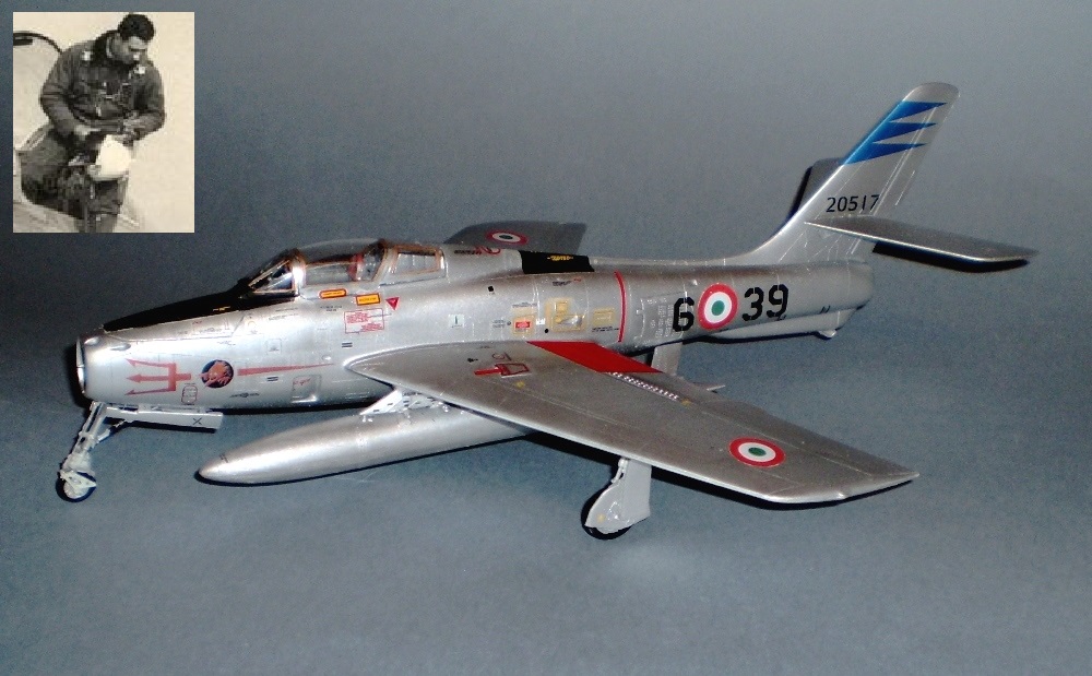 F-84F 155.gr.Chedi pilot E.di Maya.Airplane captured over Krkonoše 12.10.59 by Capt.Faix