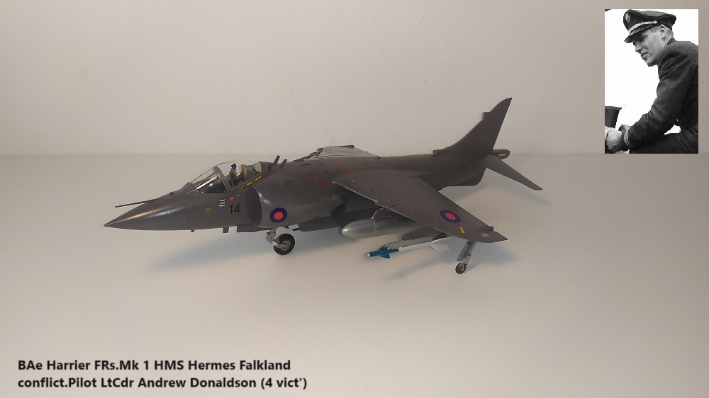 BAe Harrier FRs.Mk 1 HMS Hermes Falkland conflict.Pilot LtCdr Andrew Donaldson (4 vict')