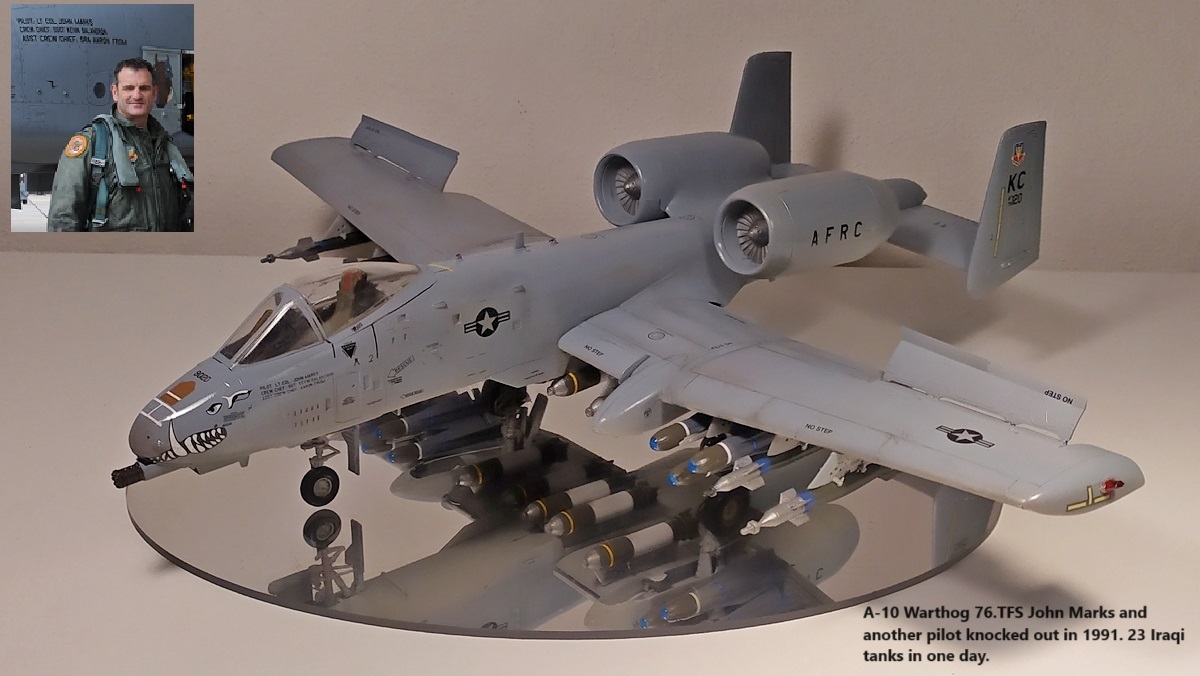 A-10 Warthog 76.TFS John Marks and another pilot knocked out in 1991. 23 Iraqi tanks in one day.