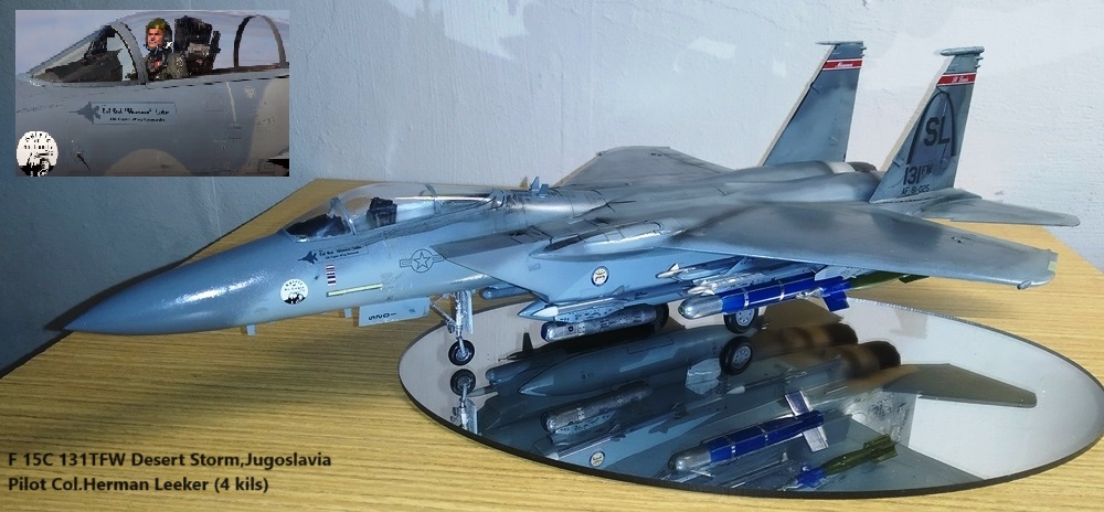 F-15C 131TFW Desert Storm,Jugoslavia Pilot Col.Herman Leeker (4 kils)