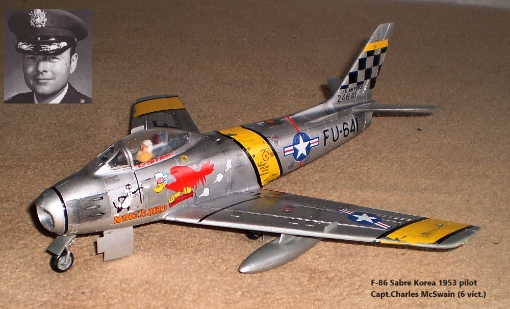 F-86 Sabre Korea 1953 pilot Capt.Charles McSwain (6 vict.)