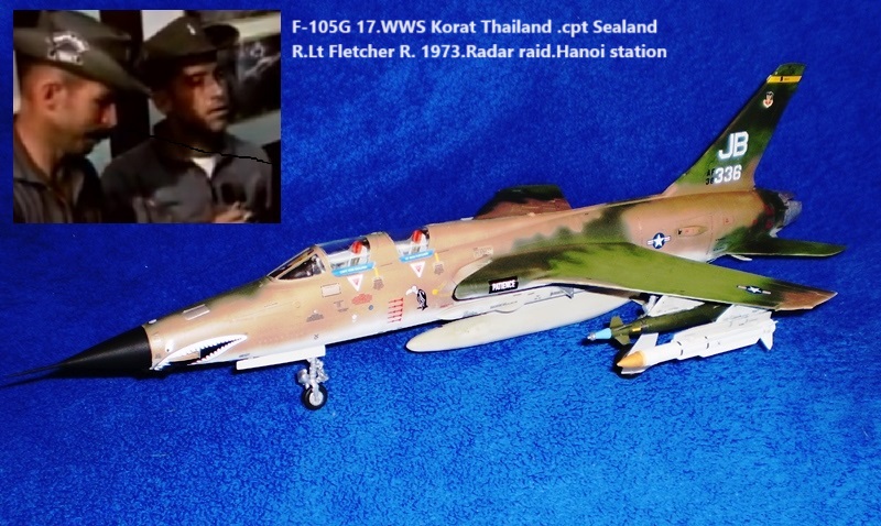 F-105G 17.WWS Korat Thailand .cpt Sealand R.Lt Fletcher R. 1973.Radar raid.Hanoi station