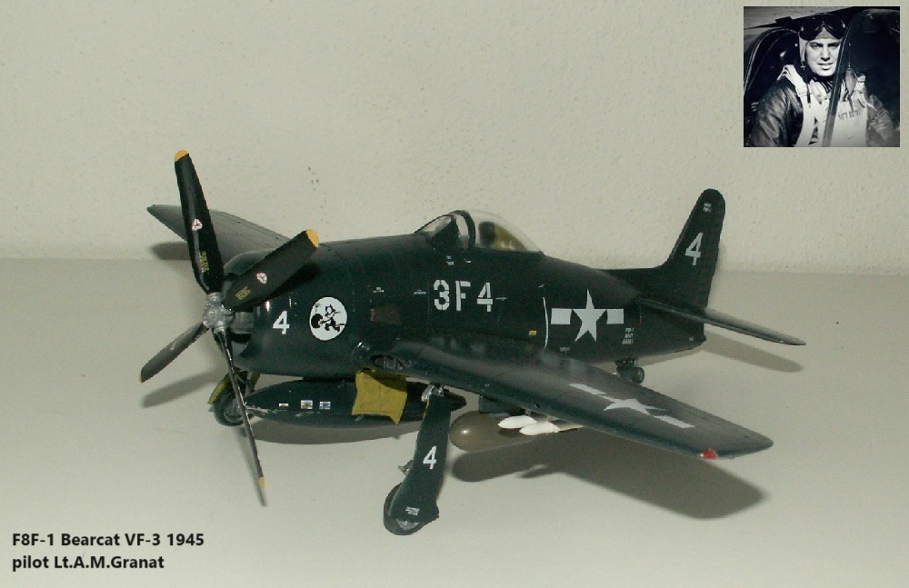 F8F-1 Bearcat VF-3 1945 pilot Lt.A.M.Granat