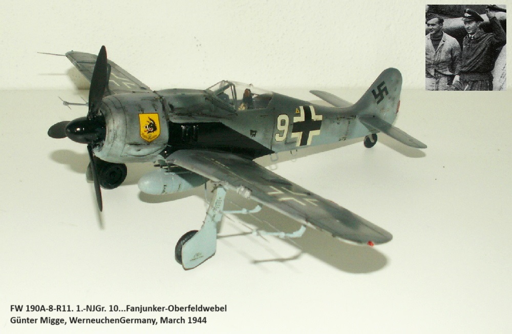 FW 190A-8-R11. 1.-NJGr. 10...Fanjunker-Oberfeldwebel Günter Migge, WerneuchenGermany, March 1944