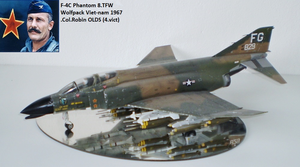 F-4C Phantom 8.TFW Wolfpack Viet-nam 1967 .Col.Robin OLDS (4.vict)