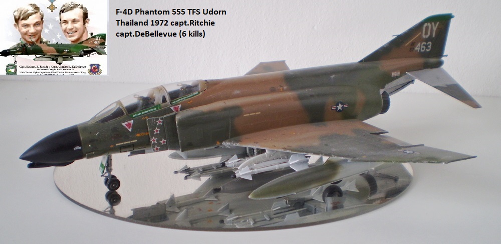 F-4D Phantom 555 TFS Udorn Thailand 1972 capt.Ritchie capt.DeBellevue (6 kills)