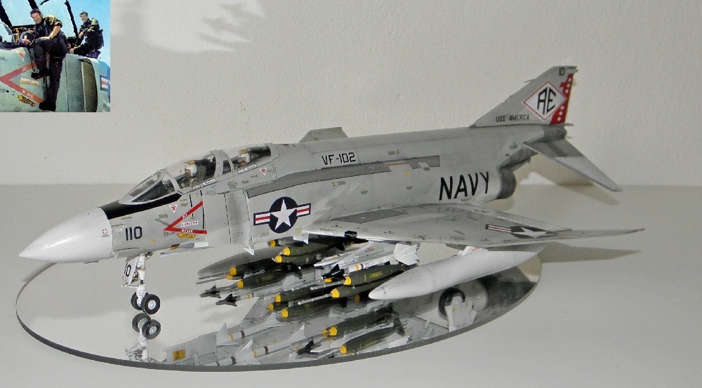 F-4J Phantom  VF-102 USS America Vietnam 1968 (crew F.cdr Ronson-Lt.Stanzel)