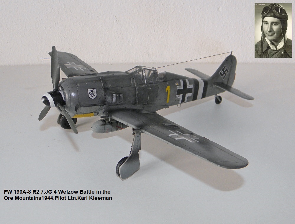 FW 190A-8 R2 7.JG 4 Welzow Battle in the Ore Mountains1944.Pilot Ltn.Karl Kleeman