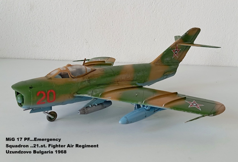 MiG 17 PF...Emergency Squadron ..21.st. Fighter Air Regiment Uzundzovo Bulgaria 1968
