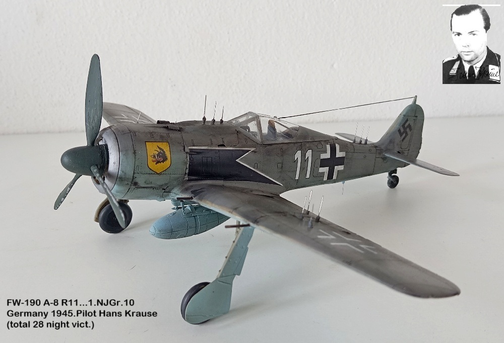 FW-190 A-8 R11...1.NJGr.10 Germany 1945.Pilot Hans Krause (total 28 night vict.)