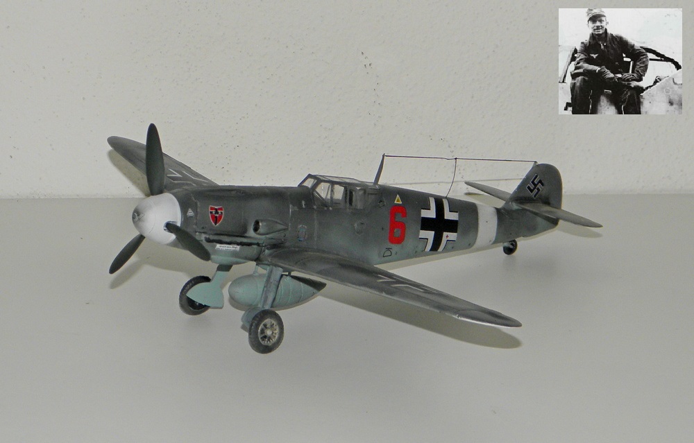 ME Bf 109F-4  JG 27 pilot Lt.Horst Rippert (28 vict.) 31.7.44 Sestřelil An.de S.Exupéryho - kopie