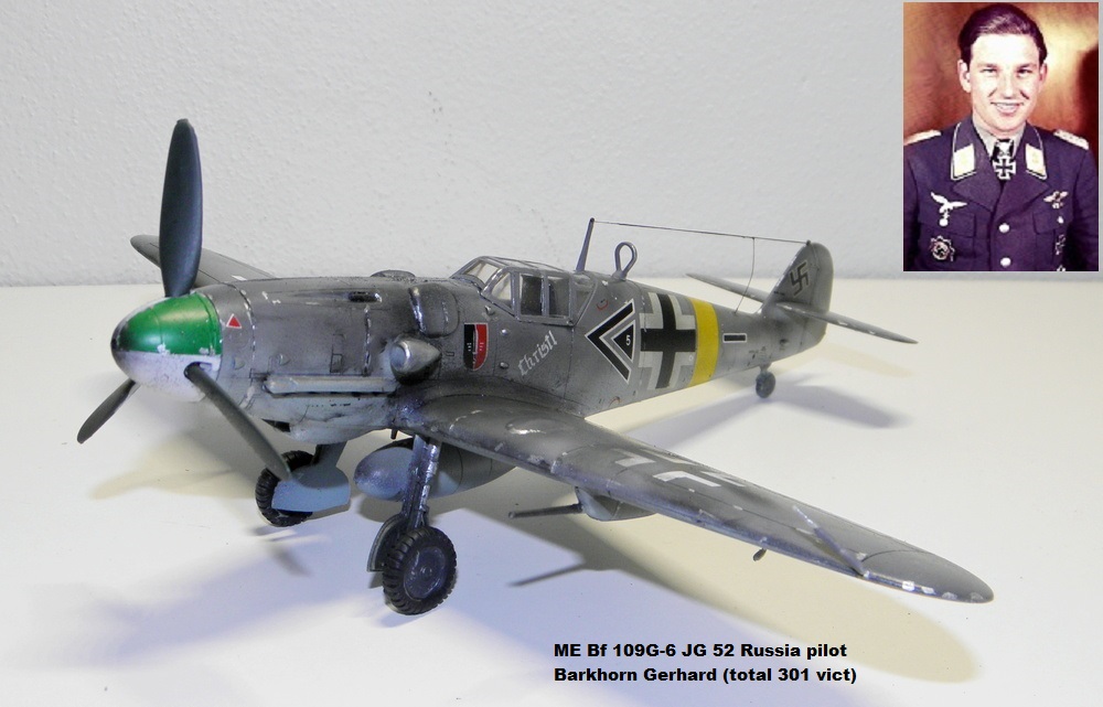 ME Bf 109G-6 JG 52 Russia pilot Barkhorn Gerhard (total 301 vict)