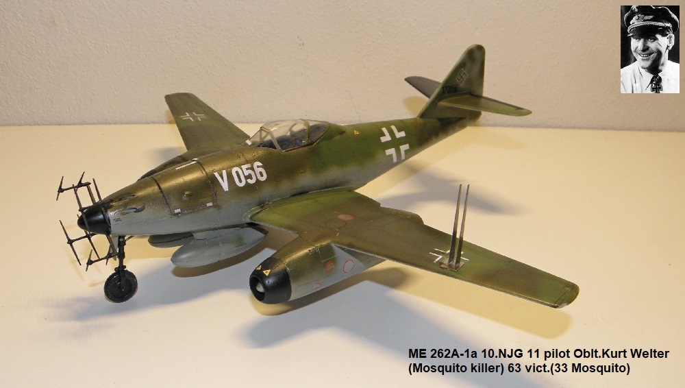 ME-262A-1a 10.NJG 11 pilot Oblt.Kurt Welter (Mosquito killer) 63 vict.(33 Mosquito)