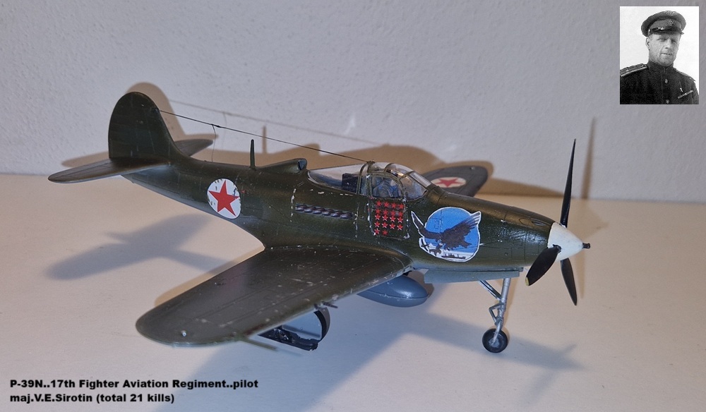 P-39N..17th Fighter Aviation Regiment..pilot maj.V.E.Sirotin (total 21 kills)