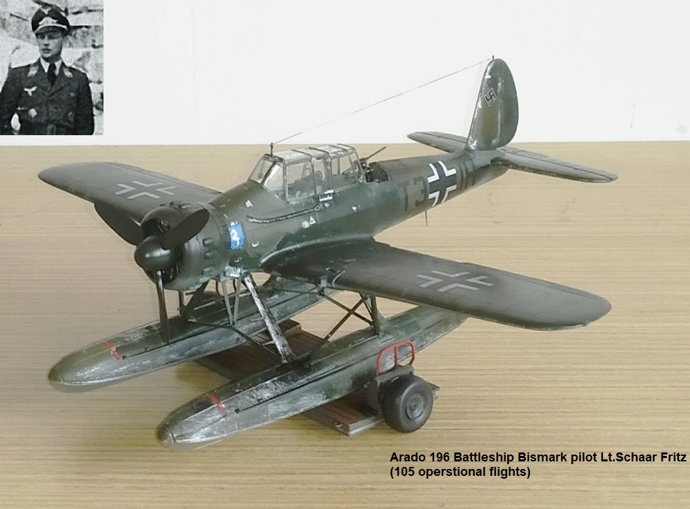 Arado 196 Battleship Bismark pilot Lt.Schaar Fritz (105 operstional flights)