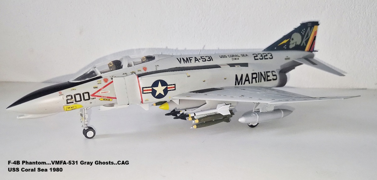 F-4B Phantom...VMFA-531 Gray Ghosts..CAG  USS Coral Sea 1980