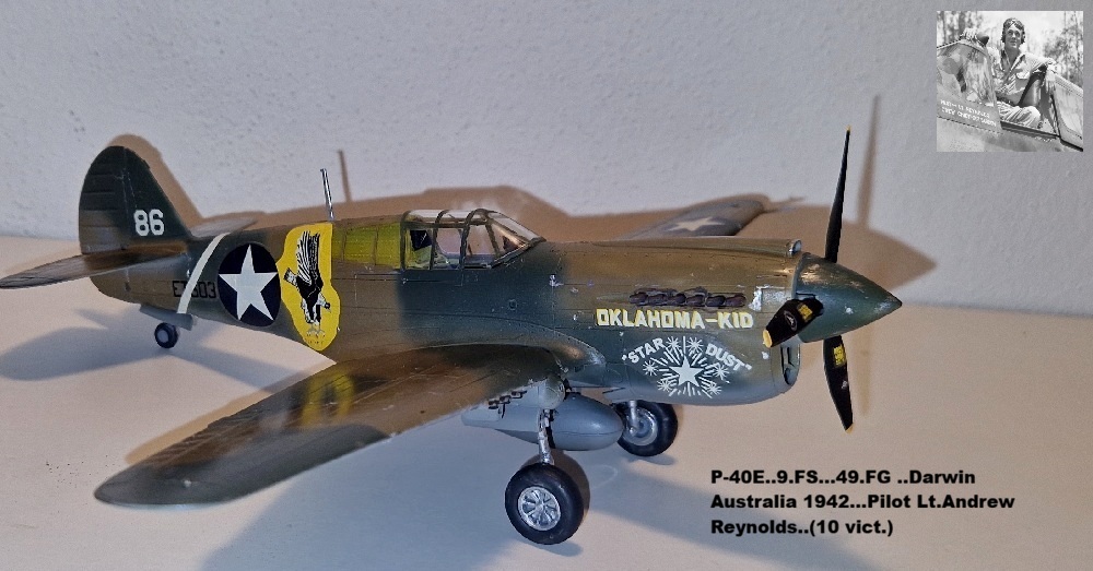 P-40E..9.FS...49.FG ..Darwin Australia 1942...Pilot Lt.Andrew Reynolds..(10 vict.)