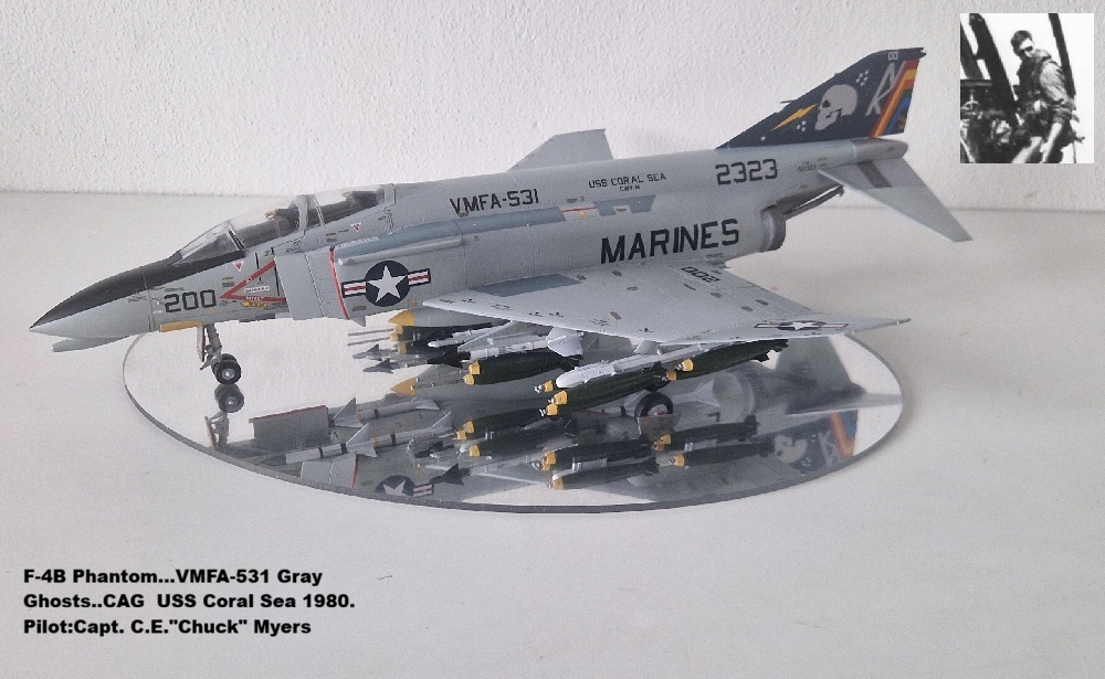 F-4B Phantom...VMFA-531 Gray Ghosts..CAG  USS Coral Sea 1980